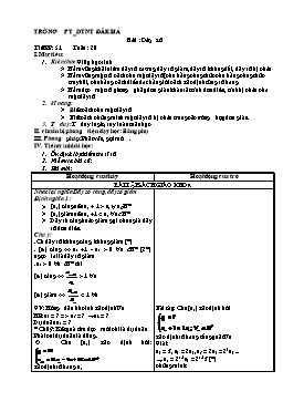 Giáo án Đại số lớp 11 nâng cao tiết 51: Dãy số