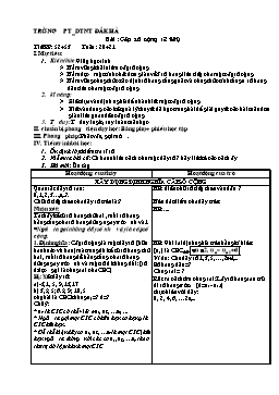 Giáo án Đại số lớp 11 nâng cao tiết 52, 53: Cấp số cộng (2 tiết)