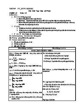 Giáo án Đại số lớp 11 nâng cao tiết 56: Bài tập cấp số nhân