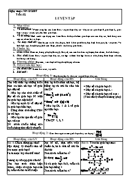 Giáo án Đại số lớp 11 tiết 52: Luyện tập