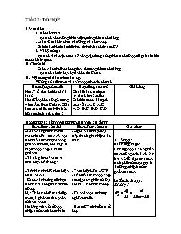 Giáo án Đại số nâng cao 11 tiết 22, 23, 24