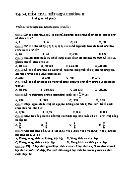 Giáo án Đại số nâng cao 11 tiết 34: Kiểm tra 1 tiết giữa chương II