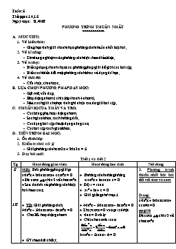 Giáo án Đại số và Giải tích 11 NC tiết 14, 15: Phương trình thuần nhất