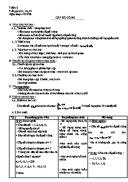 Giáo án Đại số và Giải tích 11 NC tiết 51, 52, 53: Cấp số cộng