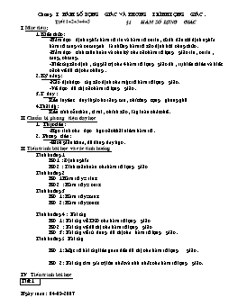 Giáo án Đại số và Giải tích 11 tiết 1 đến 54