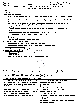 Giáo án Giải tích 11 - Học kì 1
