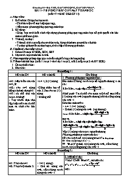 Giáo án Giải tích 11 tiết 47, 48: Phương pháp quy nạp toán học