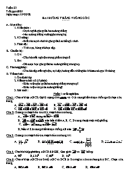 Giáo án: Hai đường thẳng vuông góc