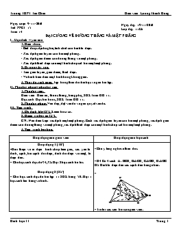 Giáo án Hình 11 cơ bản tiết 15: Đại cương về đường thẳng và mặt phẳng