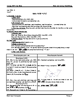 Giáo án Hình 11 nâng cao tiết 9: Phép vị tự