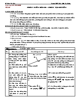 Giáo án Hình học 11 CB tiết 1: Phép biến hình - Phép tịnh tiến