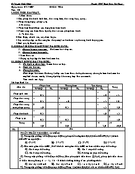 Giáo án Hình học 11 CB tiết 11: Kiểm tra