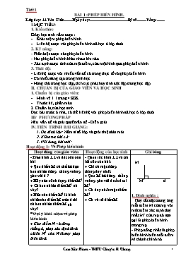 Giáo án Hình học 11 - Chương 1 - THPT Chuyên Hà Giang