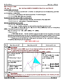 Giáo án Hình học 11 - Chương 2 - Tiết 14: Bài tập đại cương về đường thẳng & mặt phẳng