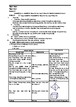 Giáo án Hình học 11 cơ bản - Chương 2: Đường thẳng và mặt phẳng trong không gian