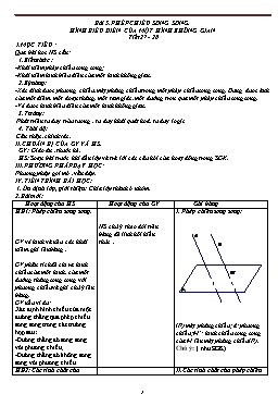 Giáo án Hình học 11 kì 2 - Trường THPT Vinh Lộc