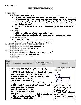 Giáo án Hình học 11 nâng cao - HK 2