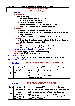 Giáo án Hình học 11 nâng cao: Phép đối xứng trục