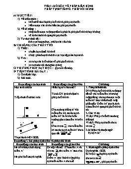 Giáo án Hình học 11 nâng cao - Tiết 1 đến 13