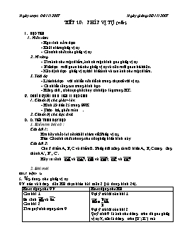 Giáo án Hình học 11 - Nâng cao - Tiết 10: Phép vị tự (tiếp)