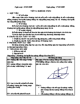 Giáo án Hình học 11 - Nâng cao - Tiết 42: Khoảng cách