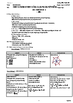 Giáo án Hình học 11: Ôn chương I