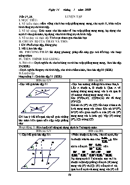 Giáo án Hình học 11 tiết 27 đến 33