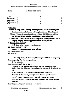 Giáo án Hình học cơ bản 11 - Cả năm