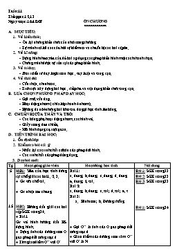 Giáo án Hình học NC 11 tiết 12, 13: Ôn chương