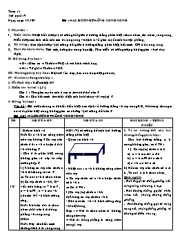 Giáo án Hình học NC 11 tiết 19: Hai đường thẳng song song