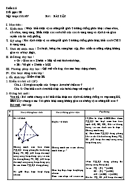 Giáo án Hình học NC 11 tiết 20: Bài tập