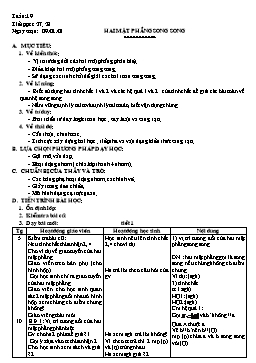 Giáo án Hình học NC 11 tiết 27, 28: Hai mặt phẳng song song