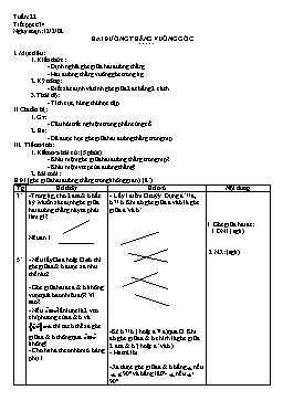 Giáo án Hình học NC 11 tiết 34: Hai đường thẳng vuông góc