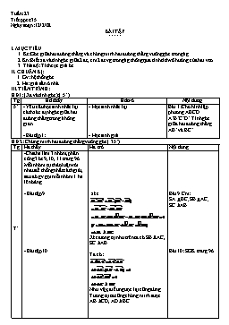 Giáo án Hình học NC 11 tiết 35: Bài tập