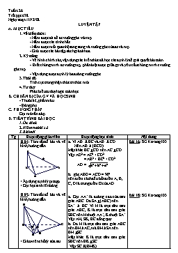 Giáo án Hình học NC 11 tiết 38: Luyện tập