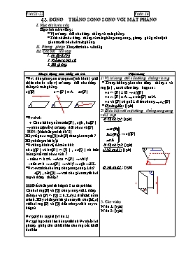 Giáo án Hình lớp 11 nâng cao tiết 21 đến 24