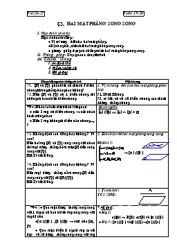 Giáo án Hình lớp 11 nâng cao tiết 26 đến 31