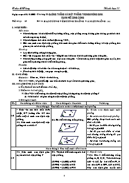 Giáo án môn Hình học 11 CB tiết 13: Đại cương về đường thẳng và mặt phẳng (tt)