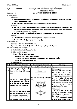 Giáo án môn Hình học 11 CB tiết 2: Phép đối xứng trục