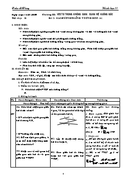 Giáo án môn Hình học 11 CB tiết 31: Hai đường thẳng vuông góc (tt)