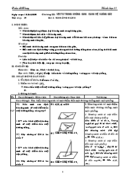 Giáo án môn Hình học 11 CB tiết 39: Khoảng cách