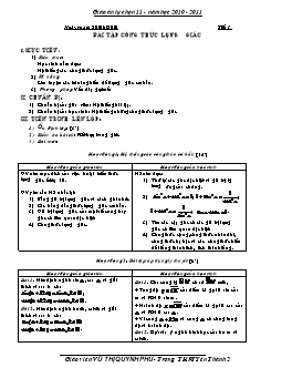 Giáo án tự chọn 11 - Trường THPT Yên Thành 2