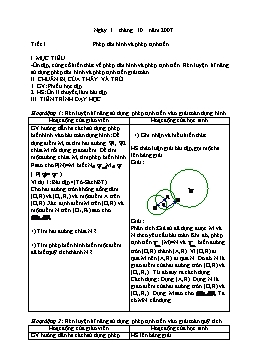 Giáo án Tự chọn Hình 11 tiết 1 đến 10