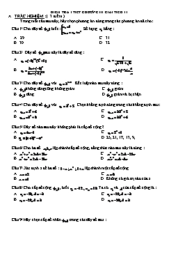 Kiểm tra 1 tiết chương III Giải tích 11