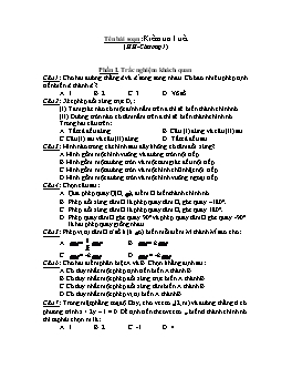 Kiểm tra 1 tiết (Hình học 11-Chương I)