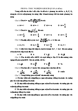 Kiểm tra học kì 2 - Đại số 11 (tiết 89)