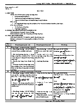 Giáo án Đại Số 11 - Ban KHTN - Tiết 31: Bài tập