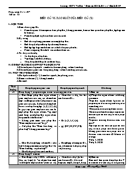 Giáo án Đại Số 11 - Ban KHTN - Tiết 32: Biến cố và xác suất của biến cố (t1)