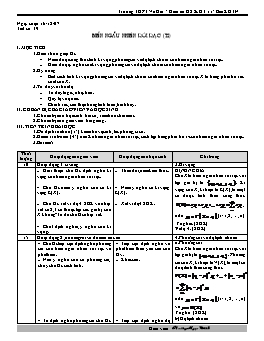 Giáo án Đại Số 11 - Ban KHTN - Tiết 39: Biến ngẫu nhiên rời rạc (t2)