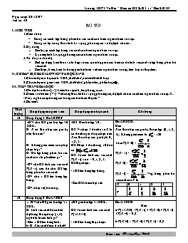 Giáo án Đại Số 11 - Ban KHTN - Tiết 40: Bài tập